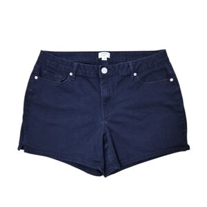 Crown & Ivy Cotton Shorts Navy Size 14